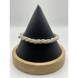 Vintage Marvella Faux Pearl Twist Beaded Bracelet PAT 537985